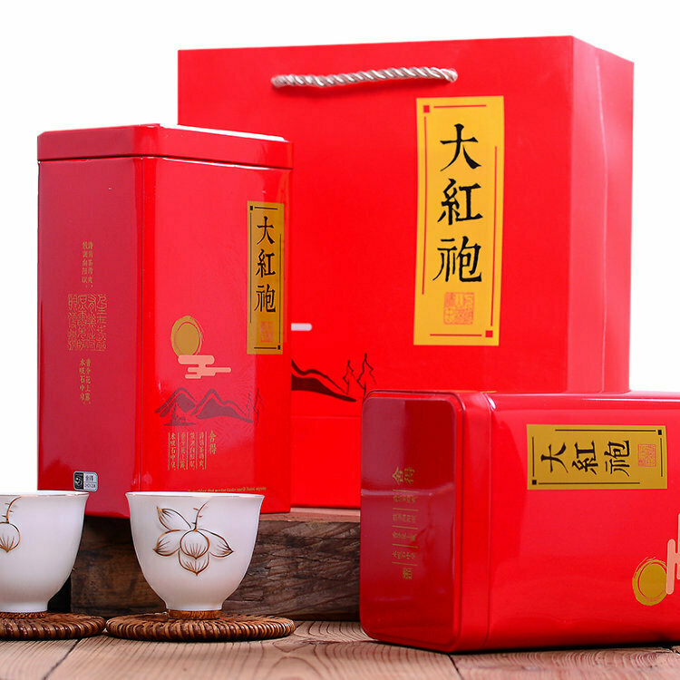 Чай утесный улун Да Хун Пао "Большой красный халат", 250 грамм Банка, Премиум - фотография № 1