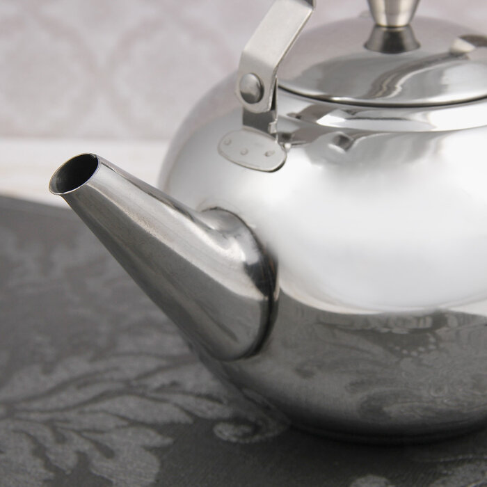 Чайник из нержавеющей стали «Жуан», 1 л, металлическое сито - фотография № 3