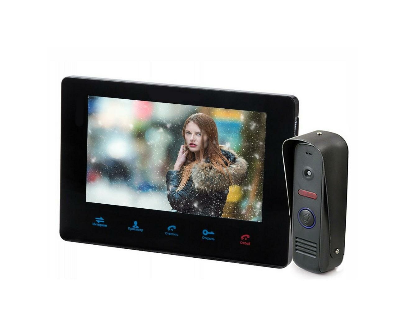 Видеодомофон HD com Mod:B-707 (SD) (W16095PR) - домофон в дверь, домофон с видеонаблюдением, видеодомофон и замок для частного дома