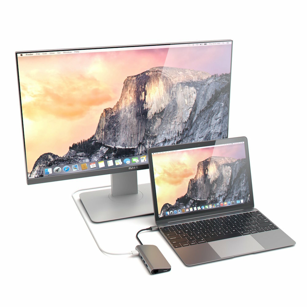 Алюминиевый USB-Hub Satechi Multiport Type-C на HDMI 3хUSB 3.0 и SD/MicroSD Space Grey