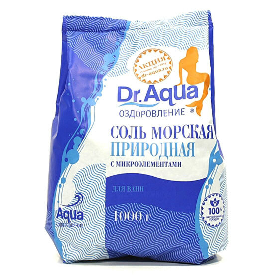 Соль морская DR. AQUA природная 1кг