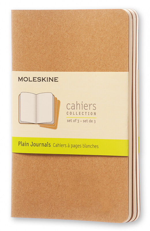 Блокнот Moleskine CAHIER JOURNAL QP413 Pocket 90x140мм обложка картон 64стр. нелинованный бежевый 3ш