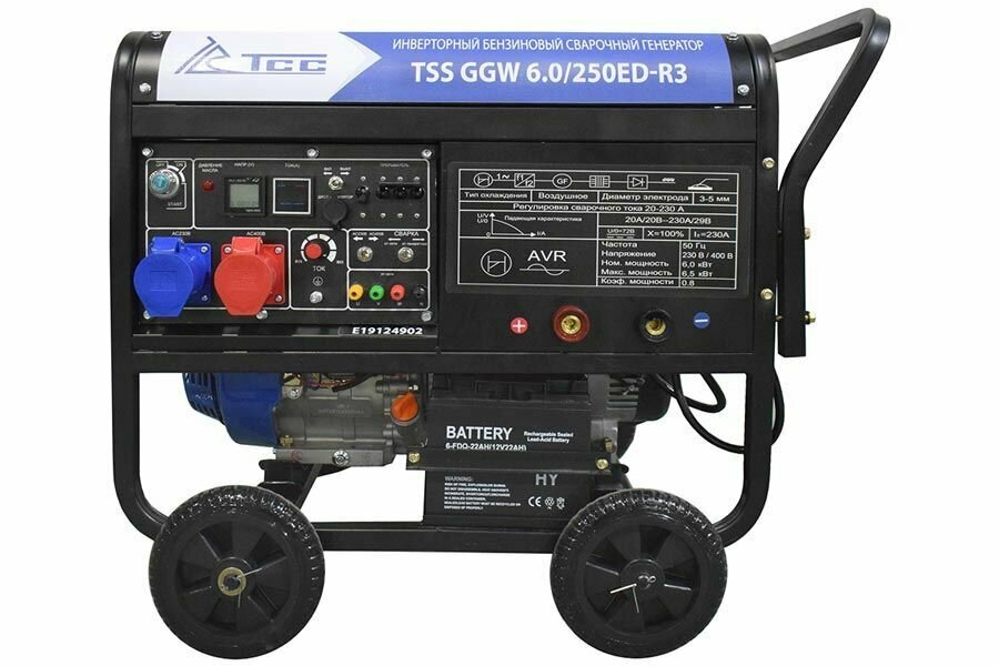 Инверторный бензиновый сварочный генератор TSS GGW 6.0/250ED-R3 - фотография № 1