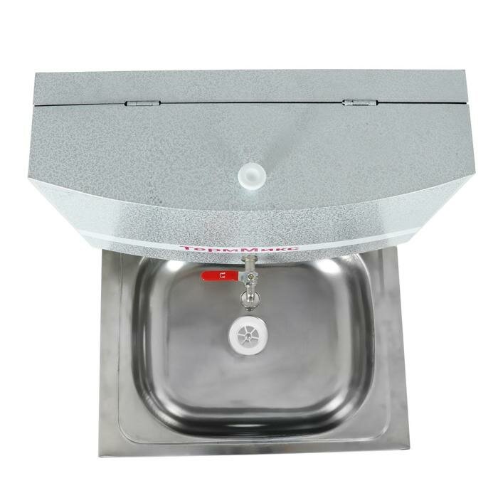 Умывальник "ТермМикс", с ЭВН, пластиковая мойка, 1250 Вт, 17 л, цвет белое серебро - фотография № 3