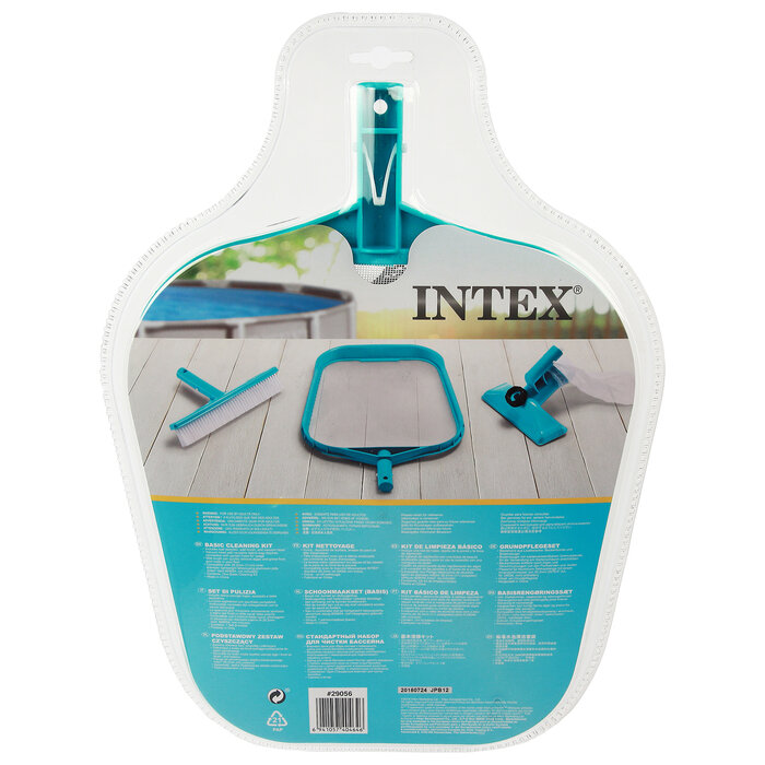 INTEX Набор для чистки бассейна, сачок, щётка, насос, 29056 INTEX - фотография № 4