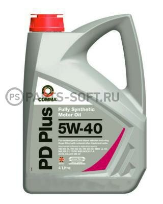 COMMA DPD4L COMMA 5W40 PD PLUS (4L)_ ! .\ ACEA C3,API S/CF, VW 505.01, MB 229.31, BMW LL-04