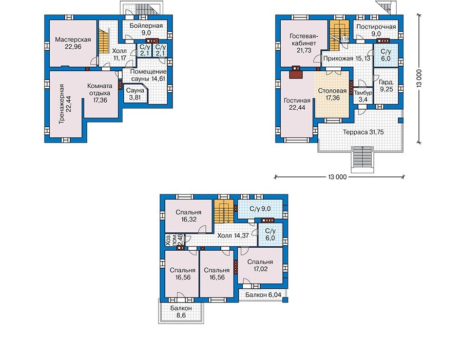 Проект дома Plans-44-41 (309 кв.м, кирпич) - фотография № 2