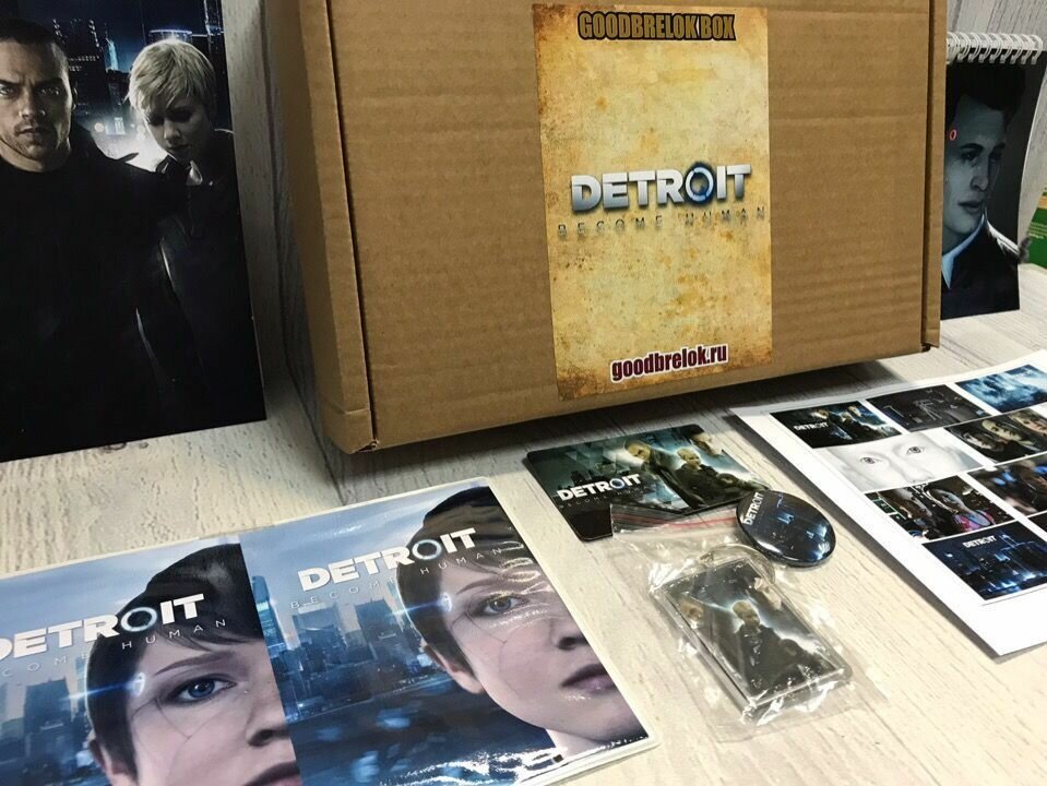 Бокс средний Детройт, Detroit №2 (с обложкой на паспорт), товары с нашими рандомными картинками