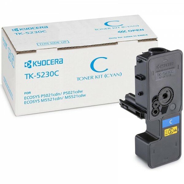 Тонер-картридж TK-5230C 2 200 стр. Cyan для P5021cdn/cdw, P5026cdn/cdw, M5521cdn/cdw, M5526cdn/cdw 1T02R9CNL0