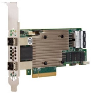 BROADCOM_LSI Плата контроллера LSI MegaRAID SAS9480-8i8e (05-50031-00) (PCI-E 3.1 x8, LP) Tri-Mode SAS/SATA/PCIe(NVMe) 12G, RAID 0,1,5,6,10,50,60, 16port (2*intSFF8643 + 2*extSFF8644), 4GB onboard, Каб.отдельно