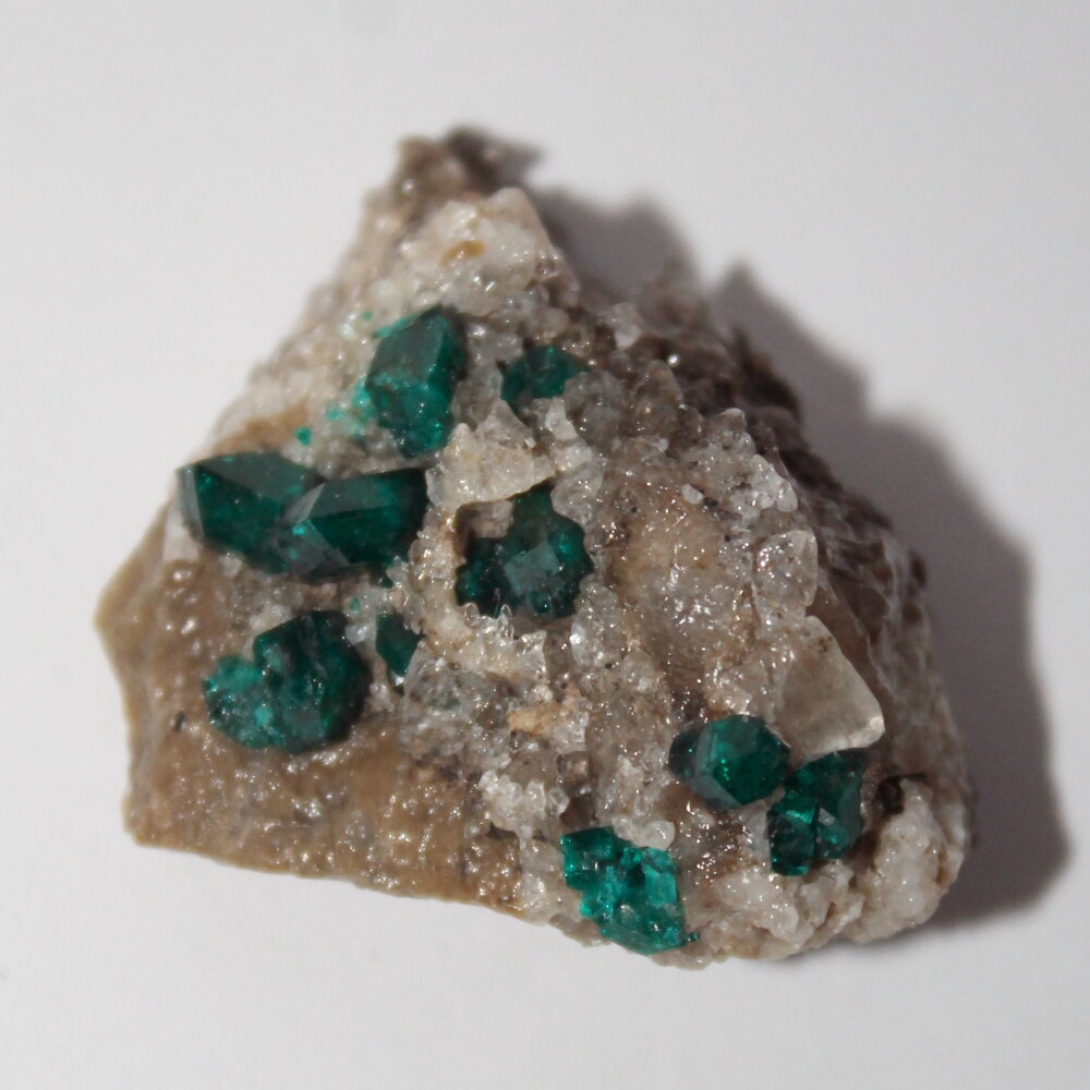 Диоптаз, коллекционный минерал "True Stones" - фотография № 2
