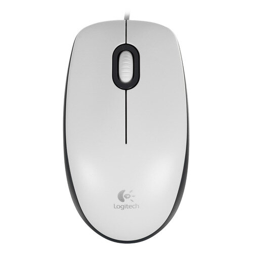 Мышь Logitech M100, оптическая, проводная, USB, белый [910-005004]