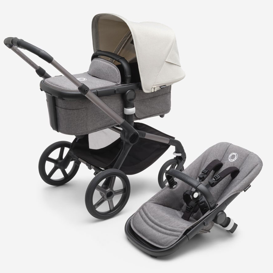 Детская коляска 2 в 1 Bugaboo Fox5 Graphite/Grey Melange/Misty White