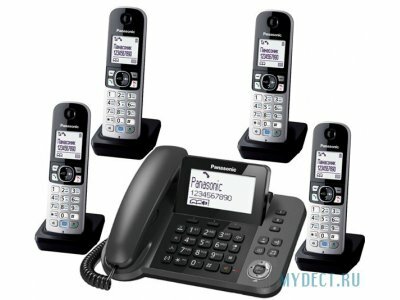 Радиотелефон с четырьмя трубками Panasonic KX-TGF3204 (4 радиотрубки в комплекте)