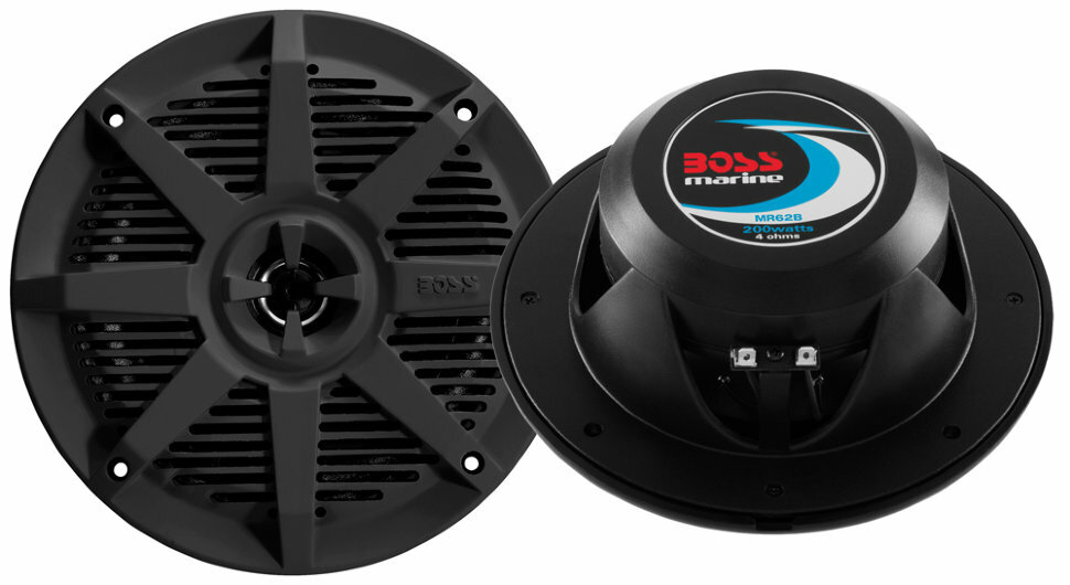 Влагозащищенные динамики BOSS Audio Marine MR62B (6.5", 200 Вт.) черный