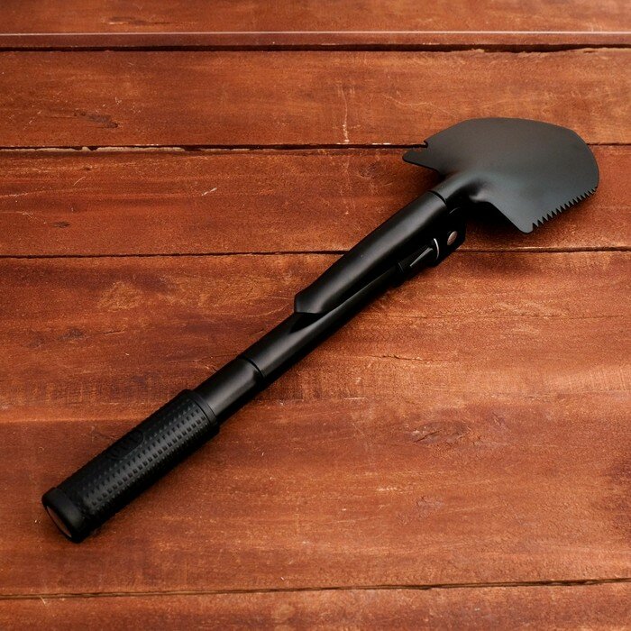 Лопата складная "Терминатор" с рукоятью, в чехле, цвет черный - фотография № 3