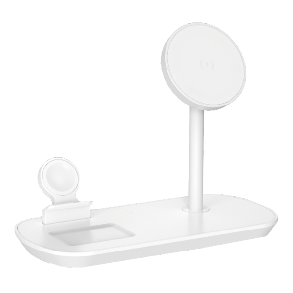 фото Deppa Зарядное устройство беспроводное Deppa Qi 23155, 3 в 1 MagSafe , 15W, белый