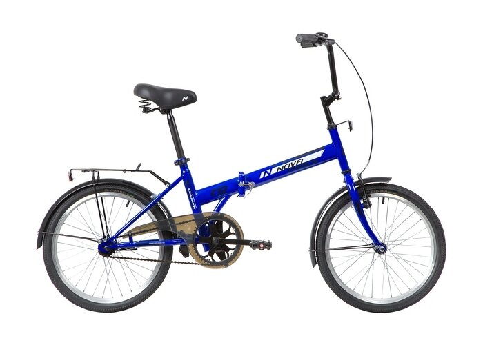 Складной велосипед Novatrack TG-30 Classic 1sp. V-brake год 2020 цвет Синий