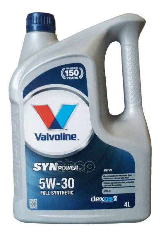 Valvoline Valvoline^872597 Масло Мотор. Valvoline Synpower Mst C3 5w-30 4л.