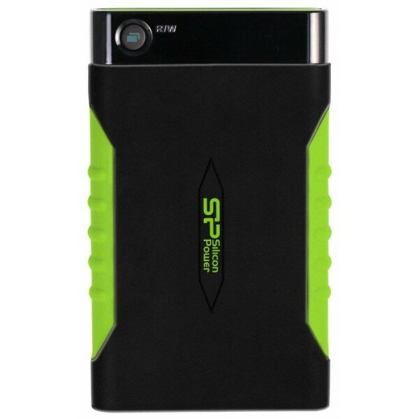 Внешний жесткий диск Silicon Power USB 3.0 2Tb SP020TBPHDA15S3K A15 Armor 2.5 черный/зеленый