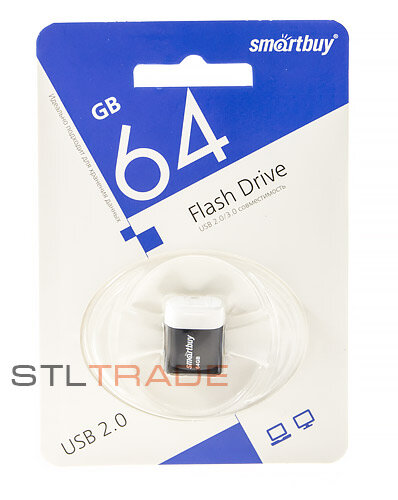 SB64GBLara-K, 64GB USB 2.0, Lara Series, Black, SmartBuy
