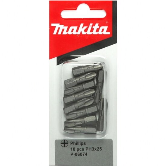 Бита Makita Рh3, хв-6-ти гран 1\4", 25мм,10шт