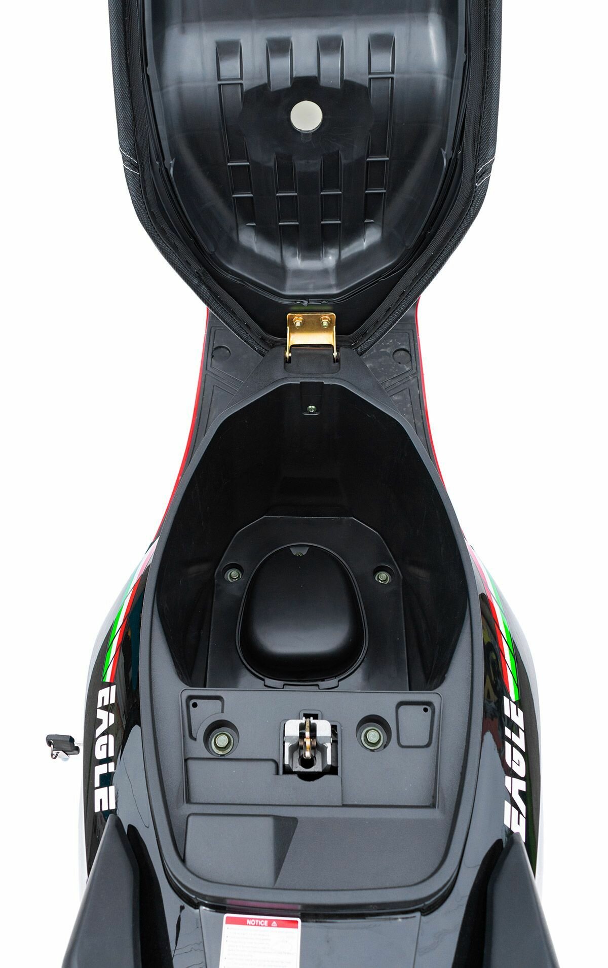 Скутер Regulmoto EAGLE 50 (LJ80QT-3L) колёса R12 Черный/красный 100021/1-2