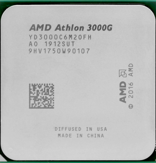 Процессор AMD Athlon 3000G AM4 Oem, Yd3000c6m2ofh Yd3000c6m2ofh .