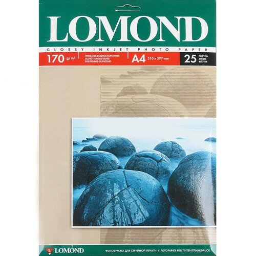 Фотобумага струйная A4 Lomond глянцевая 170г-25листов