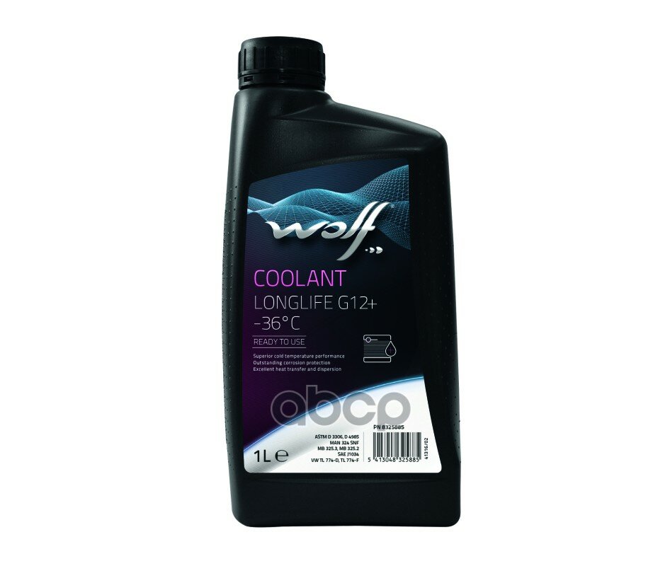 Антифриз Wolf COOLANT -36°C LONG LIFE G12+