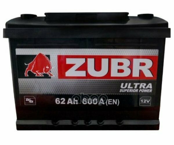 Аккумулятор 60 Ah 600 A 242X175x190 Прямая L+ ZUBR арт. ZU601