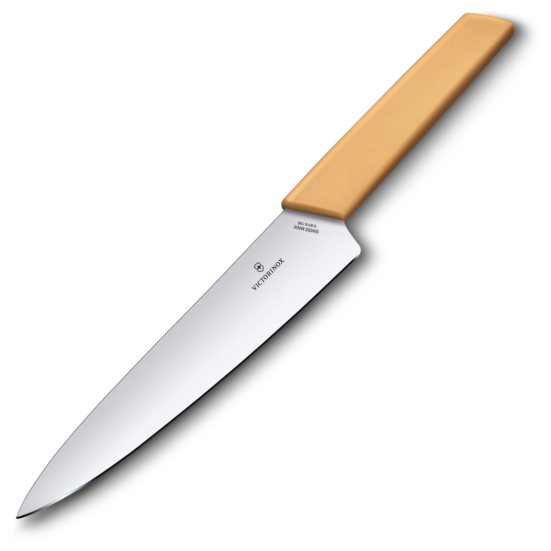VICTORINOX Нож кухонный Victorinox Swiss Modern (6.9016.198B) стальной разделочный лезв.190мм прямая заточка желтый блистер