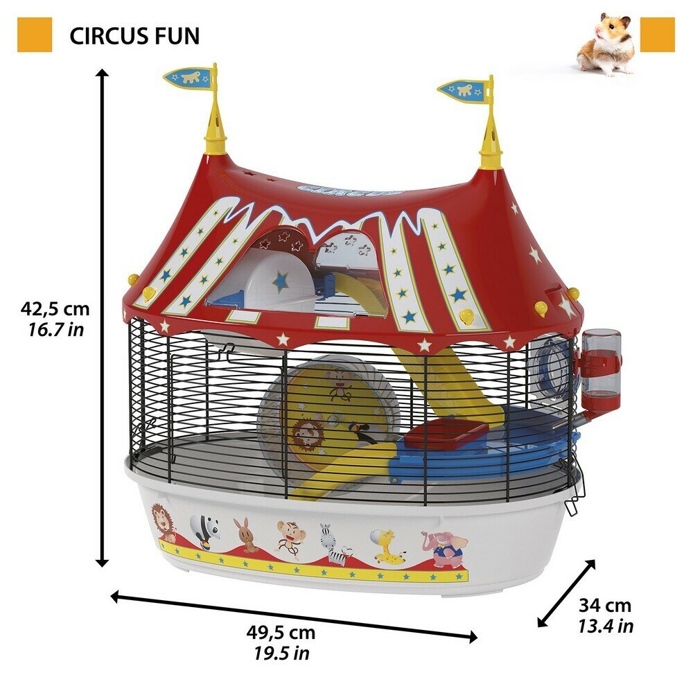 Клетка для хомяков Ferplast Circus Fun 42.5х34х49.5 см. - фотография № 9