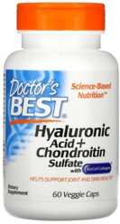 Doctor's Best Hyaluronic Acid with Chondroitin Sulfate 60 вегетарианских капсул
