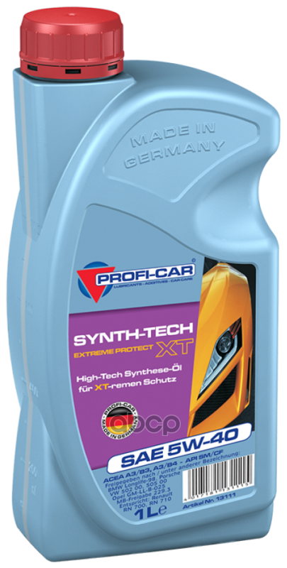 Prof 5W40 (1L) Synth-Tech Xt_масло Мотор!Синт Api Sn/Cf, Acea A3/B4, Vw 505 00, Mb 229.3, Bmw Ll01 PROFI-CAR арт. 13111