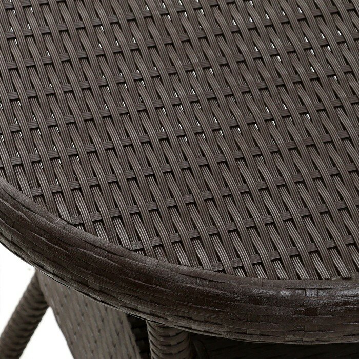 Набор садовой мебели RATTAN Ola Dom: стол + 2 кресла, коричневый - фотография № 3