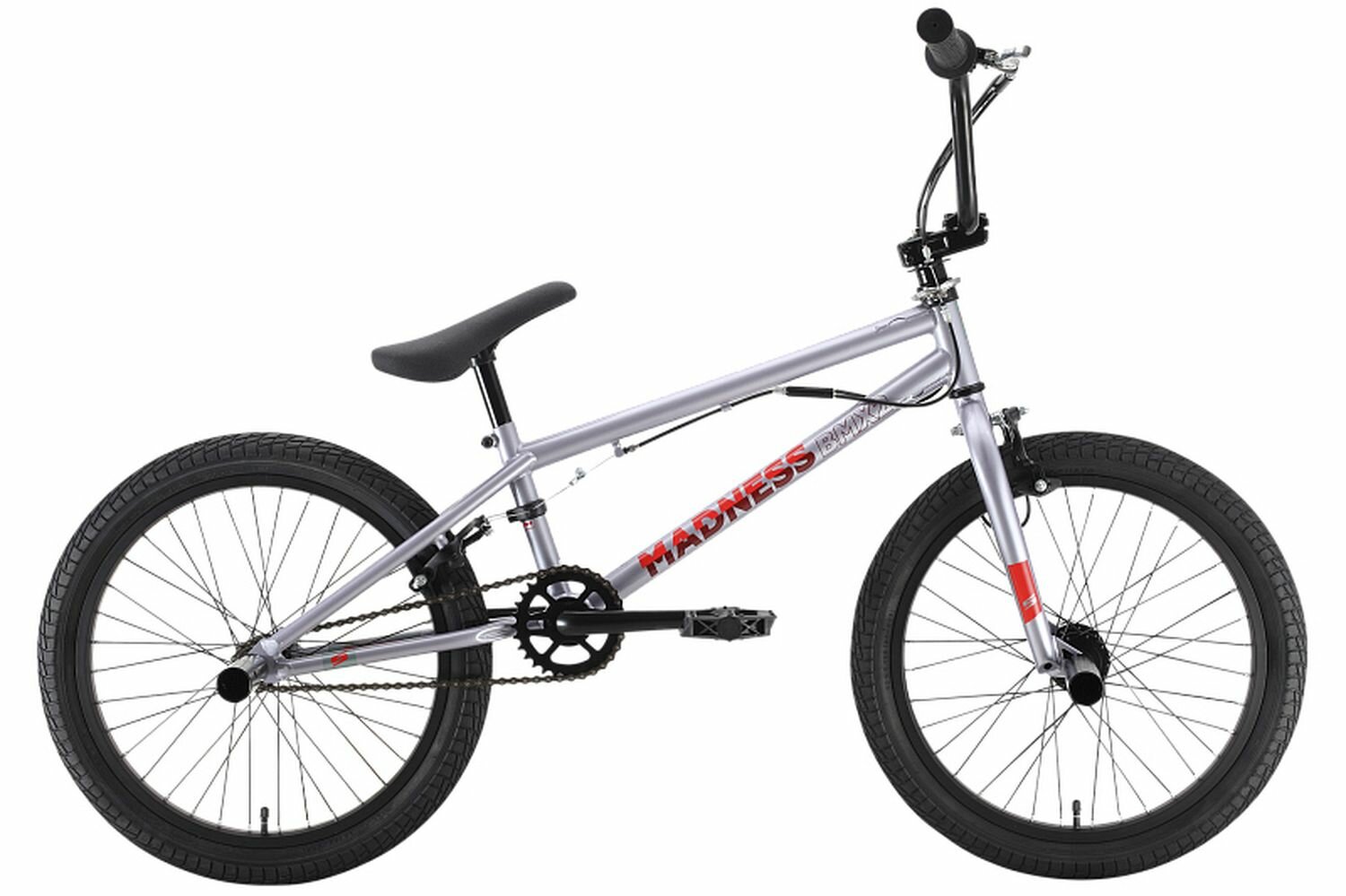 Велосипед Stark Madness BMX 2 (2022) (Велосипед Stark'22 Madness BMX 2 серый/красный, HQ-0005127)