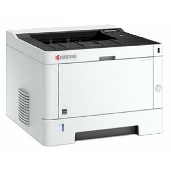 Принтер Kyocera Ecosys P2040dn, лазерный A4, 40 стр/мин, 1200x1200 dpi, 256 Мб, дуплекс, подача: 350 лист., вывод: 250 лист., Post Script, Ethernet, USB, картридер, ЖК-панель (Старт.к-ж 3600 стр. Использует к-жи TK-1160 7200 стр.)