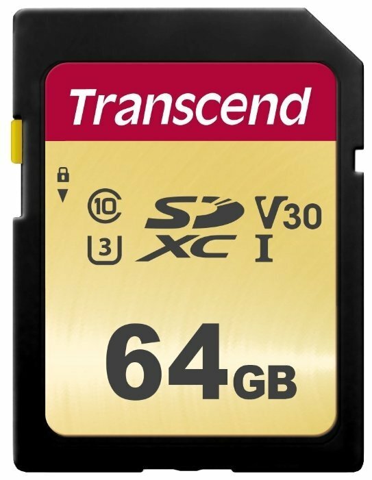 Карта памяти 64Gb Transcend SDXC Class 10 (TS64GSDC500S)