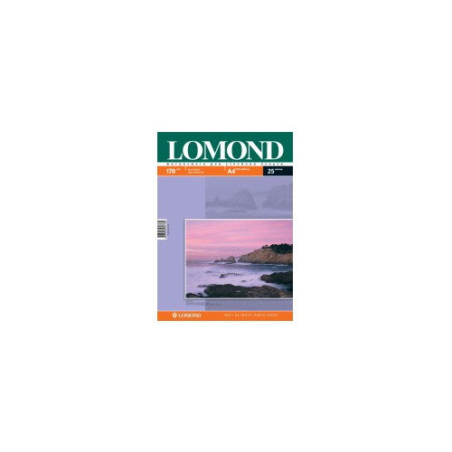 Фотобумага Lomond A4, 170г/м2, 25л, для струйной печати, белый, покрытие матовое /матовое [0102032]