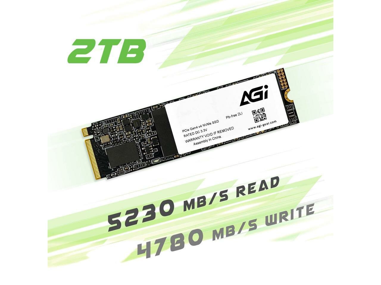 Накопитель SSD 2TB AGi AGI2T0G43AI818, PCI-E 4.0 x4, M.2 2280