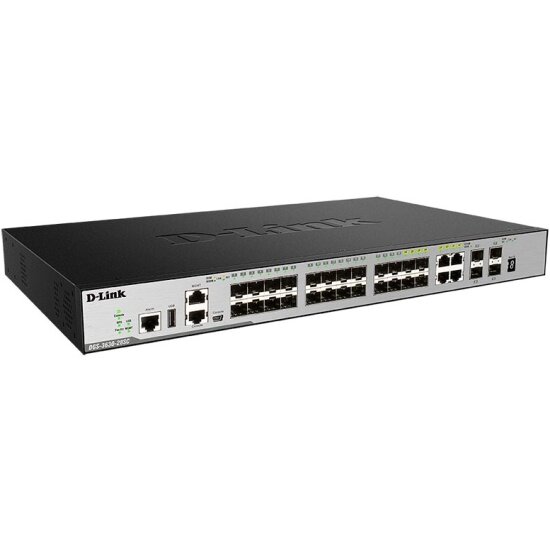 D-Link Управляемый стекируемый коммутатор 3 уровня с 20 портами 1000Base-X SFP, DGS-3630-28SC/A2ASI