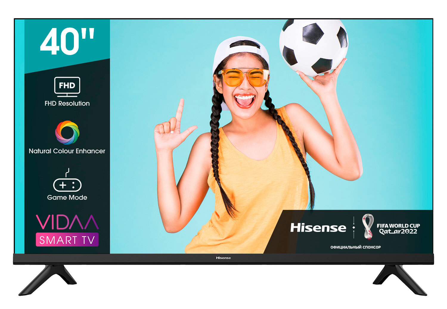 Телевизор Hisense 40A4BG, 40", FULL HD, черный