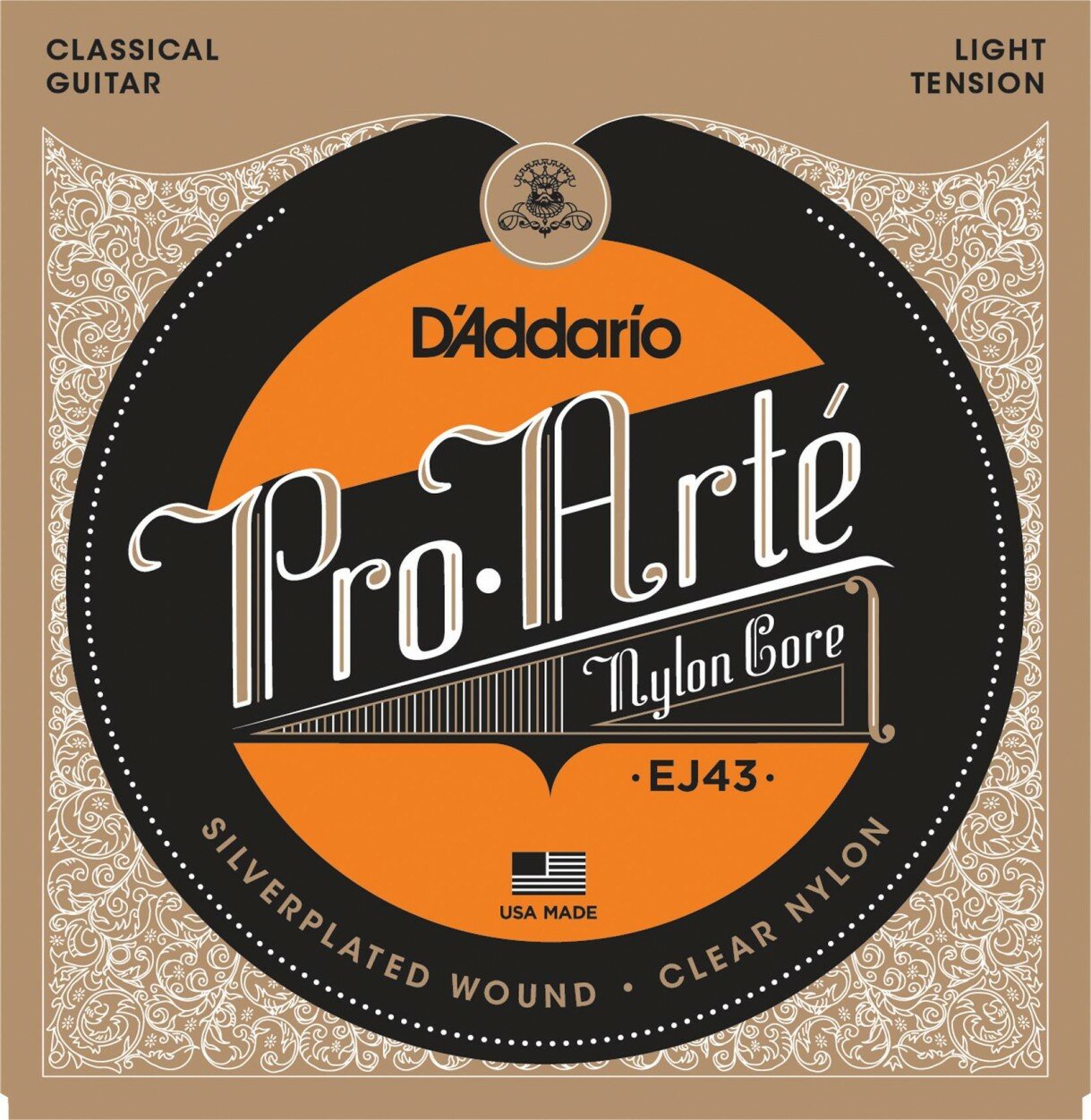 D'Addario EJ43 струны для классической гитары, нейлон, лёгкое натяжение