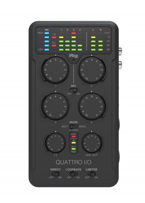 IK Multimedia IRIG-Pro-QUATTRO-IN Аудио и MIDI-интерфейс для мобильных устройств