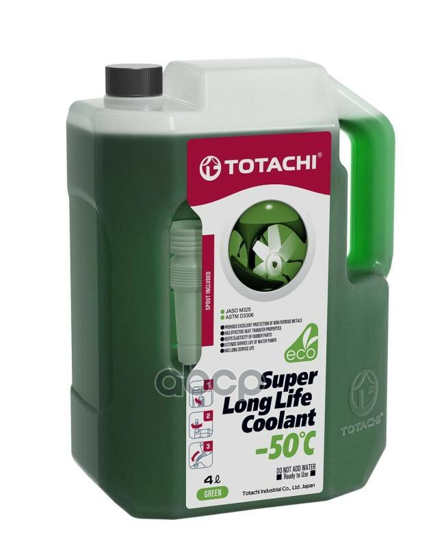 Жидкость Охлаждающая Низкозамерзающая Totachi Super Long Life Coolant Green -50c 4л TOTACHI арт. 41704