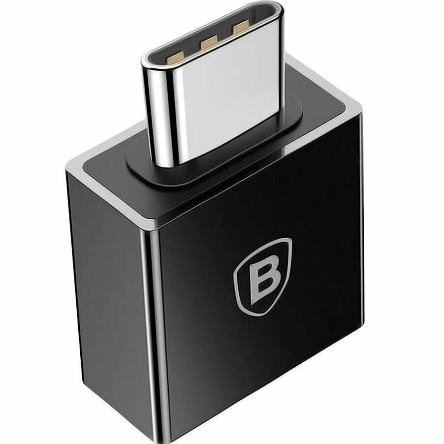 Переходник USB 2.0 A (f) - USB Type-C (m) Baseus Exquisite - Черный (CATJQ-B01)