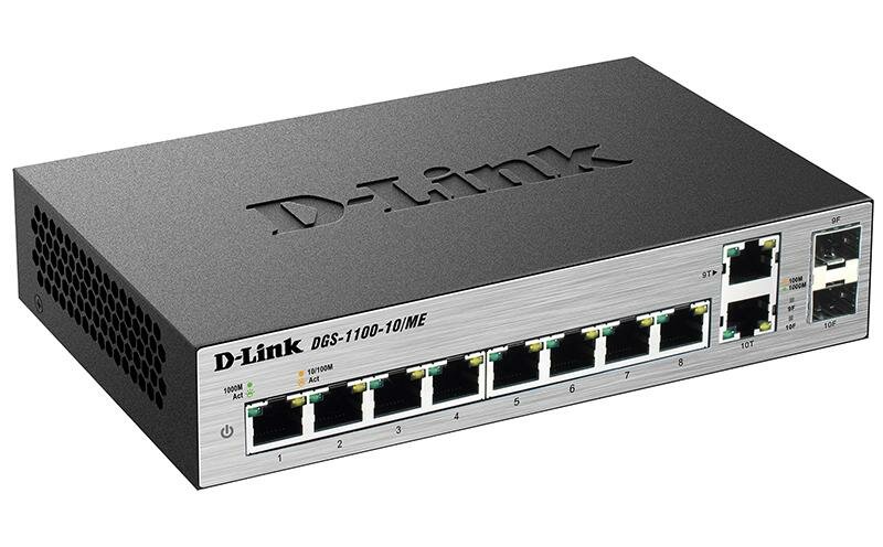  D-Link DGS-1100-10/ME/A1A   2   8  10/100/1000Base-T  2 - 100/1000Base-T/SFP