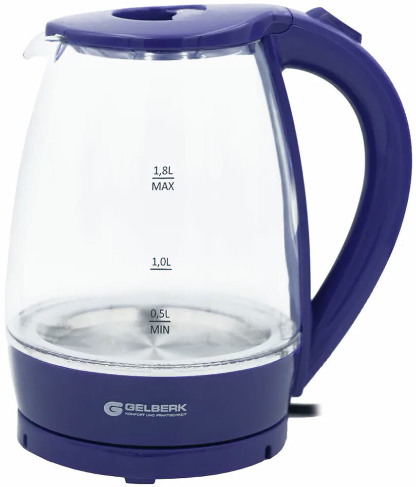 Чайник электрический Gelberk GL-471 фиолетовый 1 8л стекло