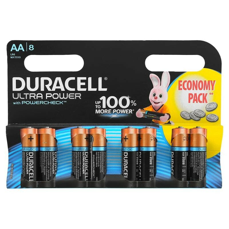 Батарейка DURACELL ULTRA POWER LR6 BL8, упаковка 8 шт.